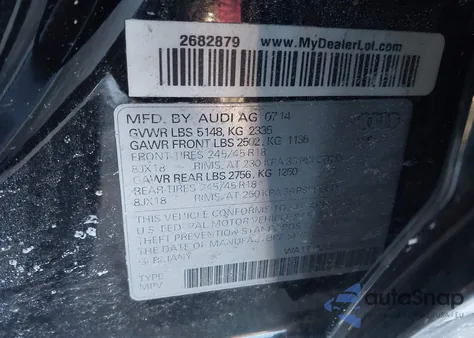 2015 Audi Allroad 2.0T Premium z USA, uszkodzony, nr VIN WA1TFAFL5FA020812